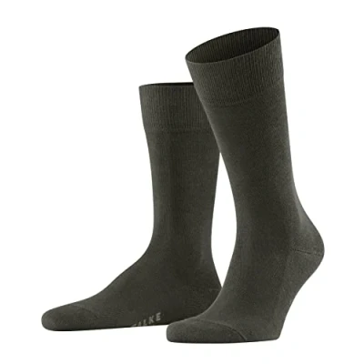 Image of FALKE Men&#039;s Family M SO Sustainable Cotton Plain 1 Pair Socks, Green (Military 7826) new eco friendly, 8.5 11