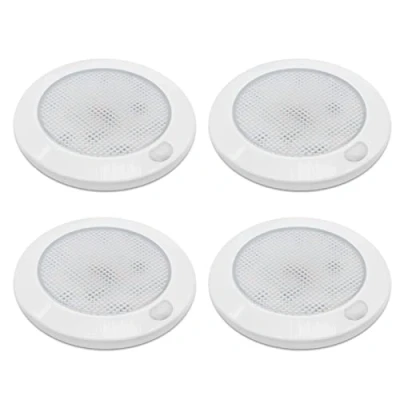 Image of Dream Lighting 12v LED Campervan Lights Dimmable Caravan Interior Warm White 3000K 3INCH Round Light IP44 2.4W 150LM Ultra Flat Motorhome Set of 4