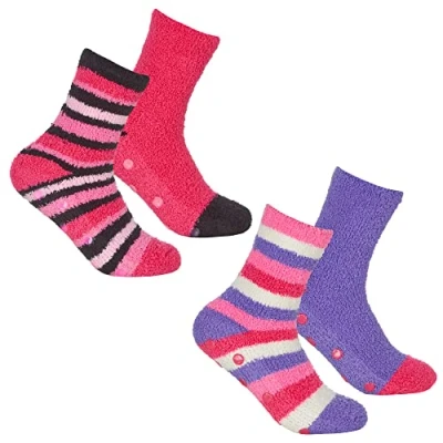 Image of undercover lingerie 4 Pairs Ladies Cosy Socks 41B653 Striped (1xEach) 8