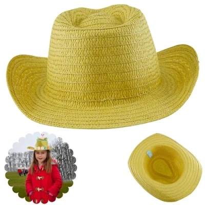 Image of Easter Bonnet Hat Egg Hunt Cowboy for Kids and Adults Summer Dress Up Decoration, Decorate Parades Gift, Size 54cm