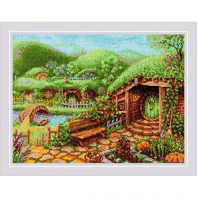 Image of Riolis Cross Stitch Set, Cotton, Multicoloured, 30 x 40 cm