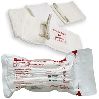 Image of Bleed Control Haemostatic Israeli Trauma Wound FFD Field Bandage Dressings, 6&quot; Single Pack