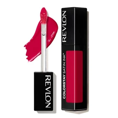 Image of Revlon ColorStay Satin Ink Liquid Lipstick, Longwear Rich Lip Colors, Formulated with Black Currant Seed Oil, 020 On a Mission .