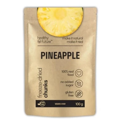 Image of Healthy Future Freeze Dried Pineapples Cubes 100% Natural, Gluten Free, No Added Sugar, preservatives, Fruit Snack (10x10g)