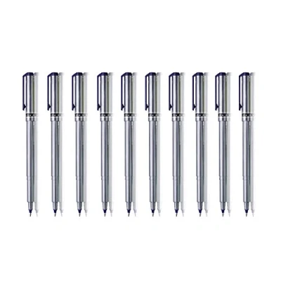 Image of 10 Black Fineliner Pens Set Fine Point 0.5mm Fineliners Coloured