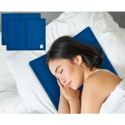 Image of ZYBUX Cooling Gel Pillow Magic Multi Function w/Cooling Relief Cushion Mat Absorbs and Dissipates Heat Helps Improve Quality of Sleep Optimal Sleeping Temperature Pack 2 (30x40cm)