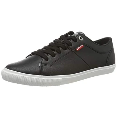 Image of Levi&#039;s Men&#039;s 225826 794 Woods Trainers, Black (Noir Regular Black), 9 UK