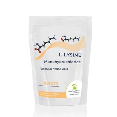 Image of L Lysine Hydrochloride 1000mg 90 Tablets Essential Amino Acid for Immune Support, Skin Health, &amp; Collagen Production
