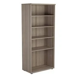 Image of Mezzo Book Case 1800 With 4 Shelves Grey Oak WDS1845GO