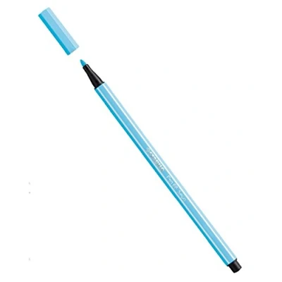 Image of Stabilo Set of 6 Felt Tip Pens Drawing Pen 68 Paste Medium 1 mm, neon blue
