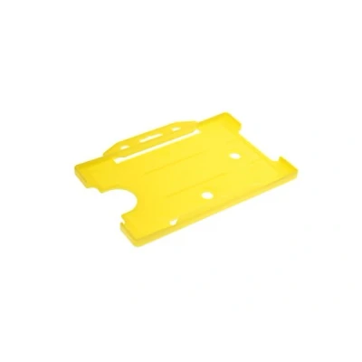 Image of Badge Pass Card ID Holder for Lanyard Neck Straps, Retractable extendable Keyring reels, Work Passes School, Office, Nurse, NHS, Teachers, Bus Pass, Credit Yellow (Pack of 100) by It