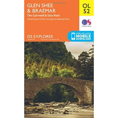 Image of Explorer OL52 Glen Shee &amp; Braemar Map With Digital Version