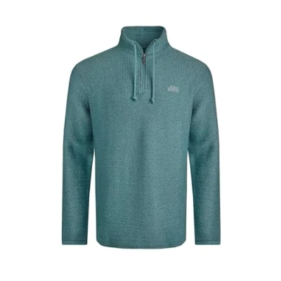 Image of Weird Fish Cruiser 1/4 Zip Eco Macaroni Mineral Blue Size L