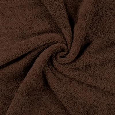 Image of Soft Bamboo Terry Towelling Fabric Material Dusty Brown, 1Mtr 150cm x 100cm