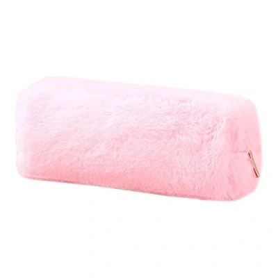 Image of Pencil Case, 5 Colors Pen Pouch Bag Girl Cute Plush Soft Fluffy Case Cosmetic Holder Makeup with Zipper Khaki/Gray/Dark Pink/Light Pink/Black