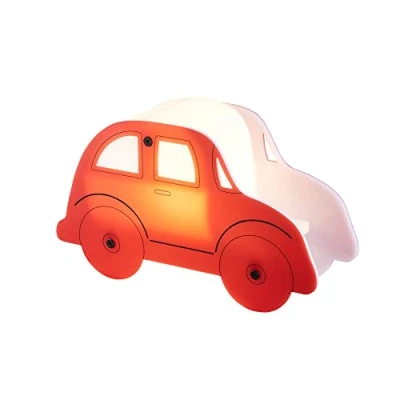 Image of LITECRAFT Glow Car Table Lamp Children&#039;s Bedside Lighting Red