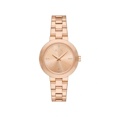 Image of Armani Exchange Jackie Watch, Women&#039;s, Size: One Size, Rose gold
