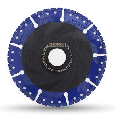 Image of DT DIATOOL Diamond Saw Blade 5 Inch / 125mm Multi Purpose Cut off Wheel for Reinforced Concrete Steel Pipe Rebar Iron PVC All Tough Materials
