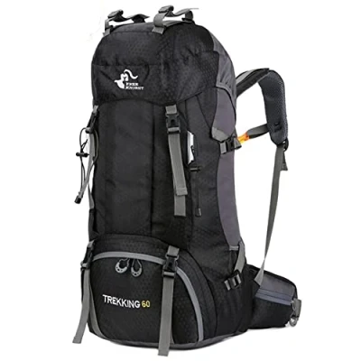 Image of Bseash 60L Waterproof Hiking Camping Backpack with Rain Cover, Lightweight Outdoor Sport Travel Daypack Rucksack for Climbing Skiing