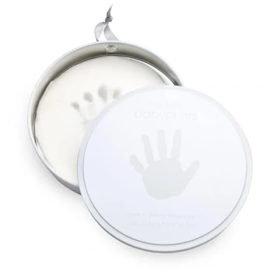 Image of Pearhead My Little Baby Prints Keepsake Tin Kit, Mothering Sunday Mothers Day Gift for New Mum, Grey