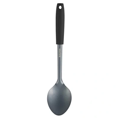 Image of Salter BW09473G Excellence Sauce Spoon, Stainless Steel Coating, Ergonomic Soft Touch Handle, Kitchen Utensils, Durable, Easy Care, Non Stick, Heavy Duty, Metallic Grey