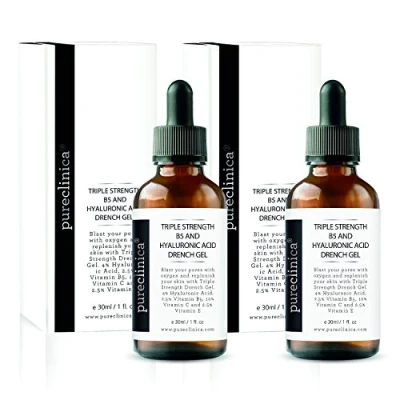 Image of Triple Strength B5 (6.5%) and Hyaluronic Acid (4%) Drench Gel (w/Vit C 10% E 2.5%) 30ml / 1 fl oz (2 bottles)…