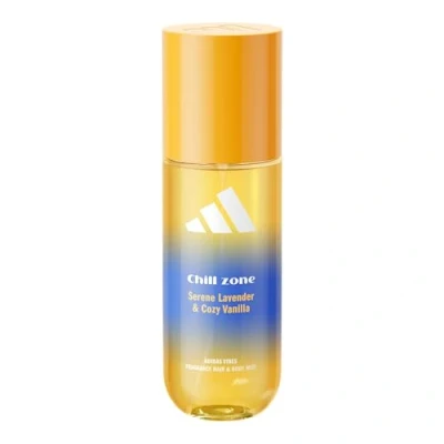 Image of adidas Vibes Chill Zone Fragrance Hair &amp; Body Mist, Aromatic with Notes of Lavender Vanilla, Mood Boosting, For Any Occasion, 150ml