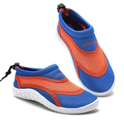 Image of Water Shoes Kids Toddlers Boys Swim Beach Aquasport Barefoot Non Slip Wetsuit for Swmming Pool Park Holiday(Blue,33)