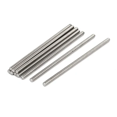 Image of Sourcingmap M6 x 150mm 304 Stainless Steel Fully Threaded Rod Studs Silver Tone 10 Pcs
