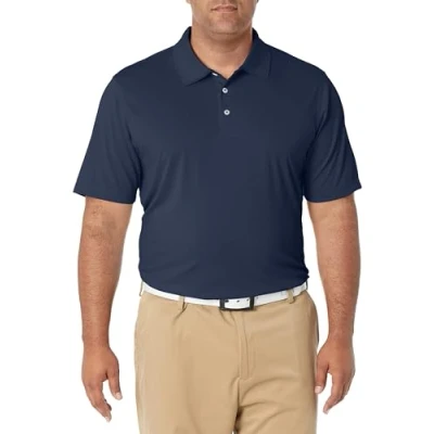 Image of Amazon Essentials Men&#039;s Regular Fit Quick Dry Golf Polo Shirt, Dark Navy, S