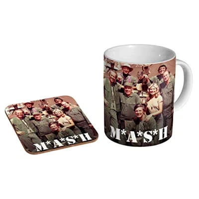 Image of M*A*S*H TV Cast Ceramic Coffee Mug + Coaster Gift SetF