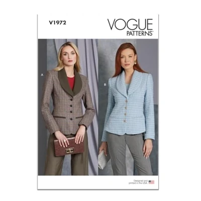 Image of Vogue V1972U5 Misses&#039; Jacket U5 (16 18 20 22 24)