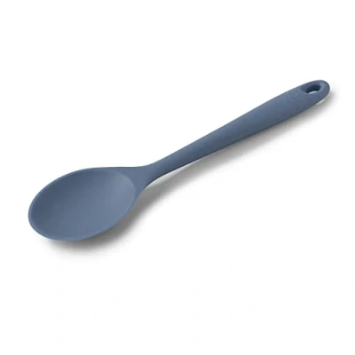 Image of Zeal Silicone Non Stick Kitchen Cooking Spoon, Heat Resistant Perfect for Stirring, Serving, Scooping, Baking and Mixing, 28cm, Provence Blue
