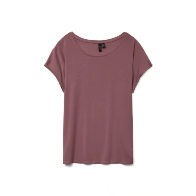 Image of Vero Moda Vmava Basic Tshirt, Women&#039;s, Size: XS, Rose brown