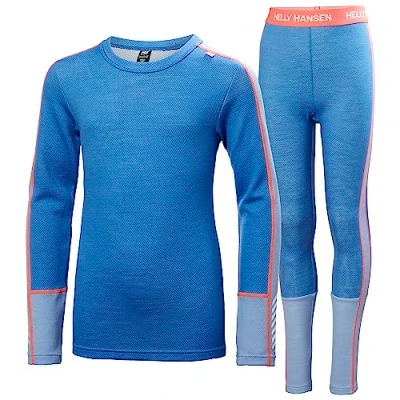 Image of Helly Hansen Junior Unisex Jr LIFA Merino Midweight Set, Ultra Blue, 16