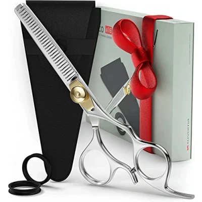 Image of Suvorna 6.5&quot; thinning Scissors Hairdressing, for Hair Cutting, Hairdressers Scissors, Shears, Professional Hairdressing texturizing Layering Scissors.
