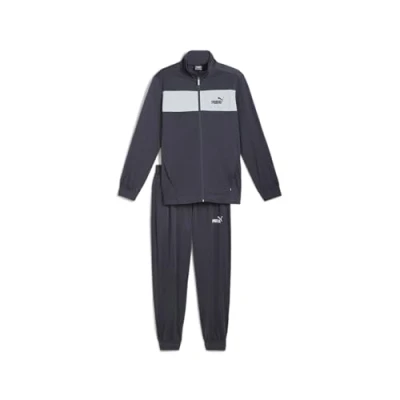Image of PUMA Mens Poly Tracksuit Set Galactic Gray XS