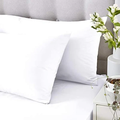 Image of Silentnight Cotton Rich Pillowcase, White, Pack of 2, 74 x 48 cm