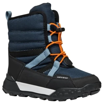 Image of Geox Trekkyup BOY ABX Winter boots for kids, Size: 6, Navy/black Imitation leather/ textile