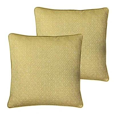 Image of Paoletti Blenheim Cushions (Twin Pack) Mustard viscose One Size