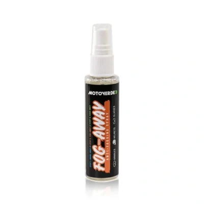 Image of Motoverde fog Away, 75ml Premium Anti spray, de misting treatment for motorcycle helmet visors, goggles, glasses, windscreens, and mirrors. Prevents steaming up, heat condensation.