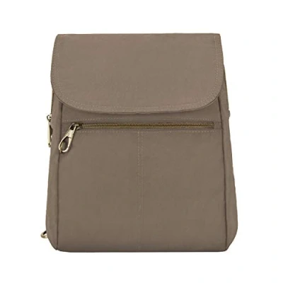 Image of Travelon Luggage Anti Theft Signature Slim Backpack, Sable, One Size