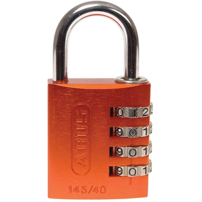 Image of Abus 145/40 40mm Aluminium Combination Padlock Orange 49527 ABU14540ORA