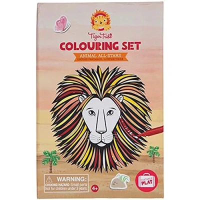 Image of Tiger Tribe Animal All Stars Colouring Set &amp; Drawing