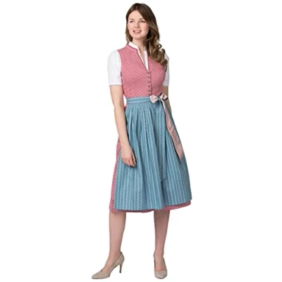 Image of Stockerpoint Women&#039;s Dirndl Luciana Dress, Coral, 14