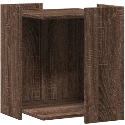 Image of vidaXL Cat Litter Box Enclosure/Side Table Brown Oak Engineered Wood Hidden Design, Easy Maintenance 42 x 51 cm