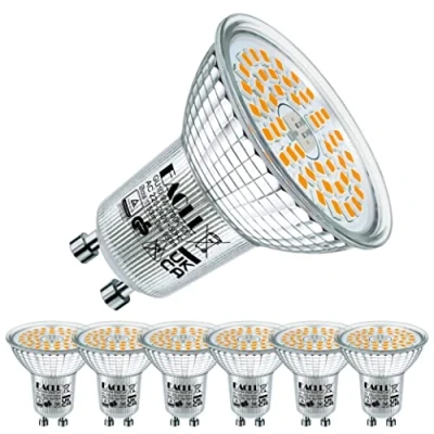 Image of EACLL GU10 LED Bulbs 8.5W Warm White Light Bulb 2700K Replace 125W RAR16 Halogen, 1150 Lumen AC 230V Flicker Free Spotlight, 120 Wide Beam Angle, Non Dimmable Reflector Light, Pack of 6
