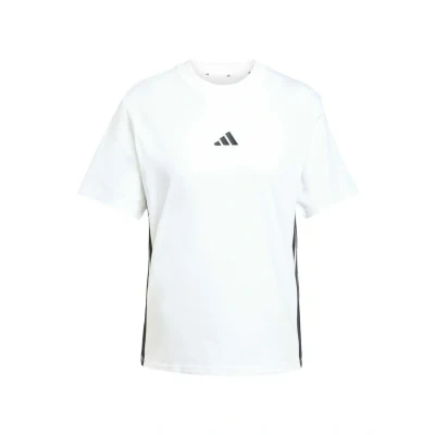 Image of adidas Sportswear Essentials Stripes Print Tshirt White black, Women&#039;s, Size: Medium, black