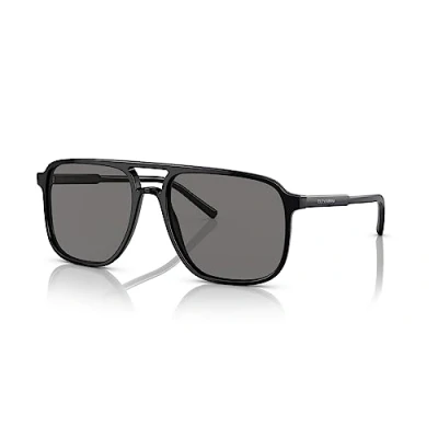 Image of Dolce&amp;Gabbana Unisex Sunglasses, Size: 58, Black/grey