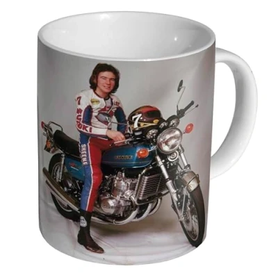 Image of Green Listing LTD Barry Sheene Suzuki GT750 Fantastic Ceramic 11oz Tea Coffee Mug/Cup